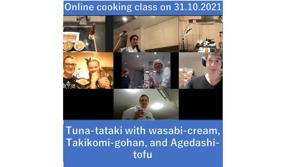 Online Japanese cooking class in October 2021