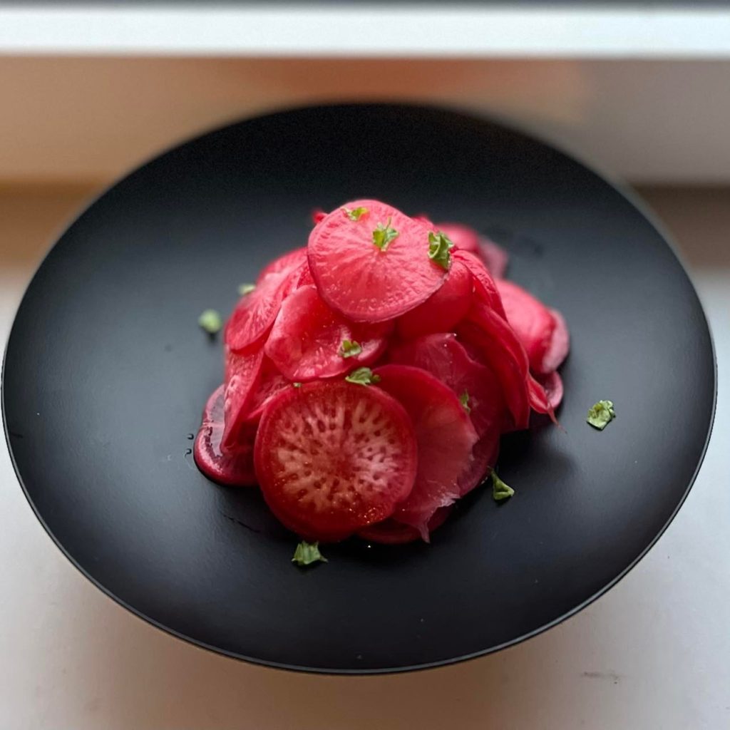 Sweet and Sour Red Radish with Kombu