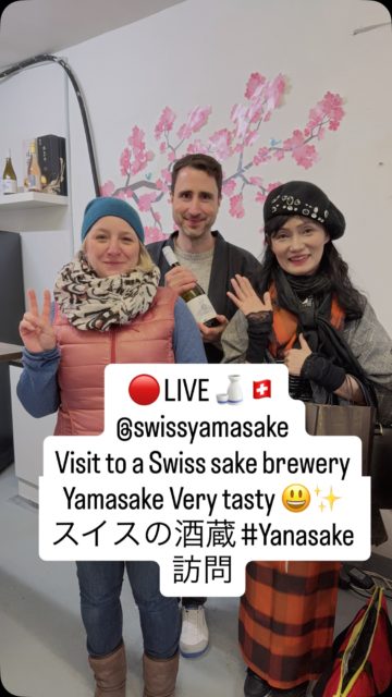 🔴 LIVE 🍶🇨🇭
Yamasake @swissyamasake 
Visit to a Swiss sake brewery
Very tasty 😃✨

LIVE 🍶🇨🇭
Besuch bei einer Schweizer Sake-Brauerei
Yamasake @swissyamasake 
Sehr lecker 😃✨

ライブ配信中 🍶🇨🇭
スイスの酒蔵 #Yanasake @swissyamasake 訪問
とても美味しい😃✨

Organised by @ns.kojiron Thank you so much 🙏
ロンちゃん、ありがとうございます♪

#SwissSake
#yamasake 
#SakeBrewery
#JapanCulture 
LiveFromSwitzerland