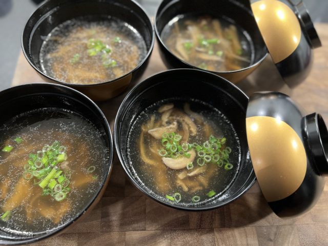 Thickened mushroom soup