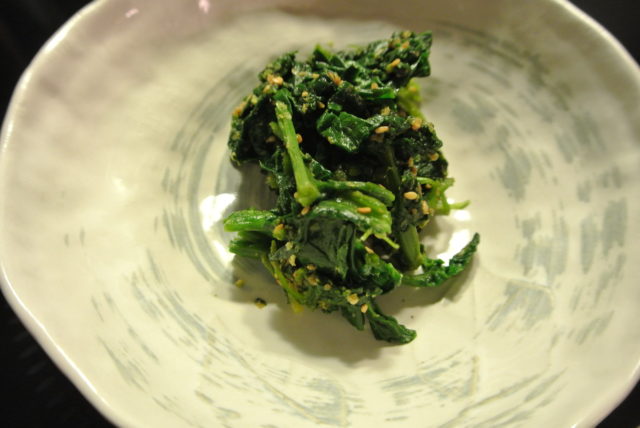 Spinach with sesame (goma-ae)
